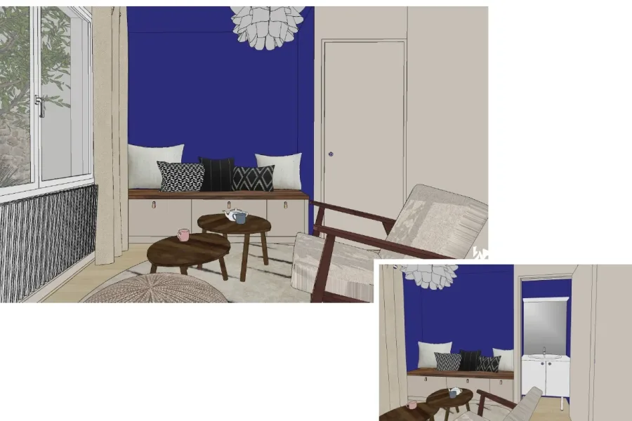 Vues 3D de la pièce