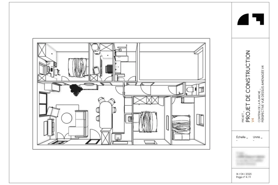 Vue aérienne aménagée